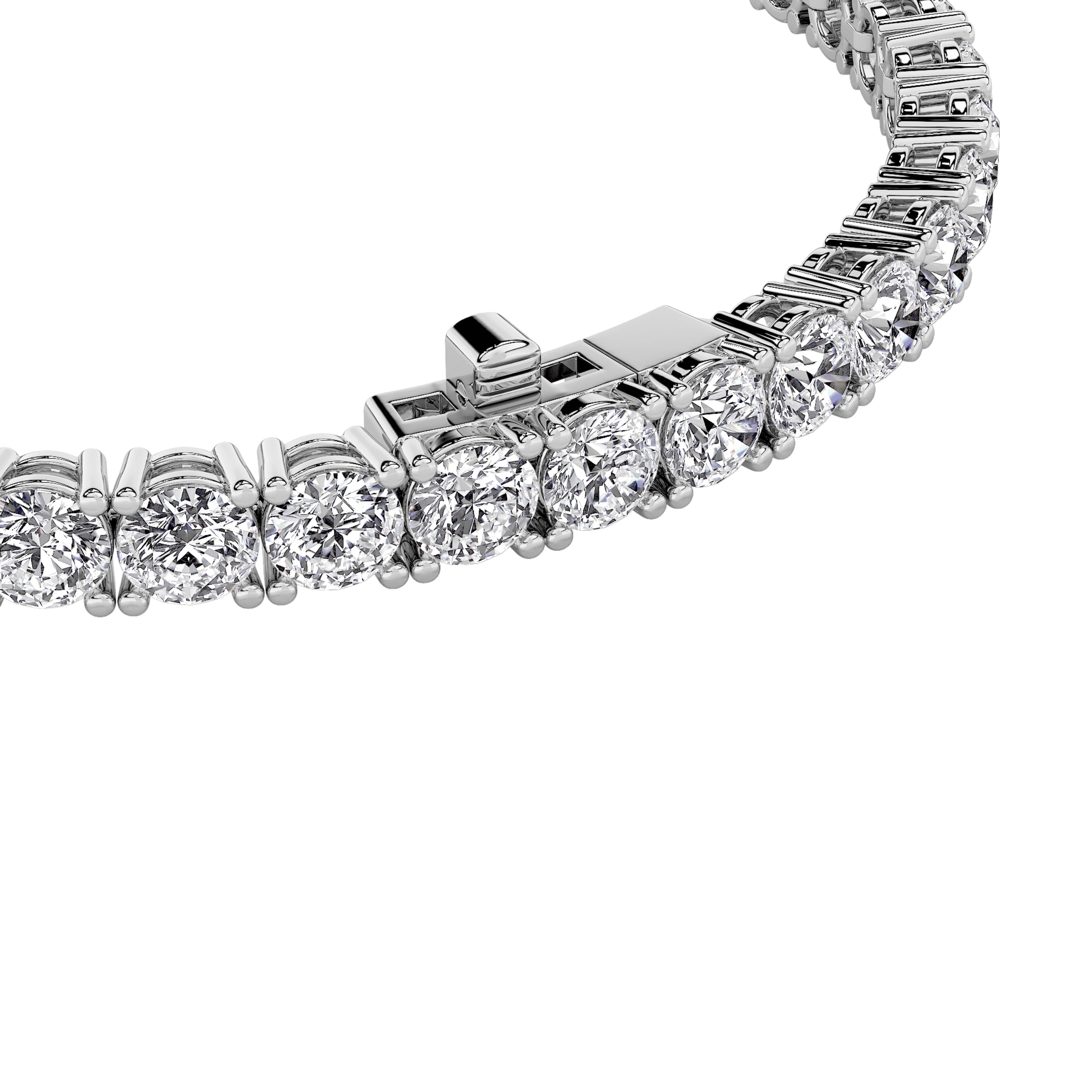 9Cttw Round Shaped Lab Grown Diamond (F/VS) Classic Tennis Bracelet in 14K Gold