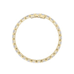 10Cttw Emerald Shaped Lab Grown Diamond (F/VS) Tennis Bracelet in 14K Gold
