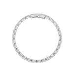 12Cttw Emerald Shaped Lab Grown Diamond (F/VS) Tennis Bracelet in 14K Gold