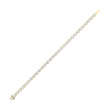 7Cttw Oval Shaped Lab Grown Diamond (F/VS) Tennis Bracelet in 14K Gold