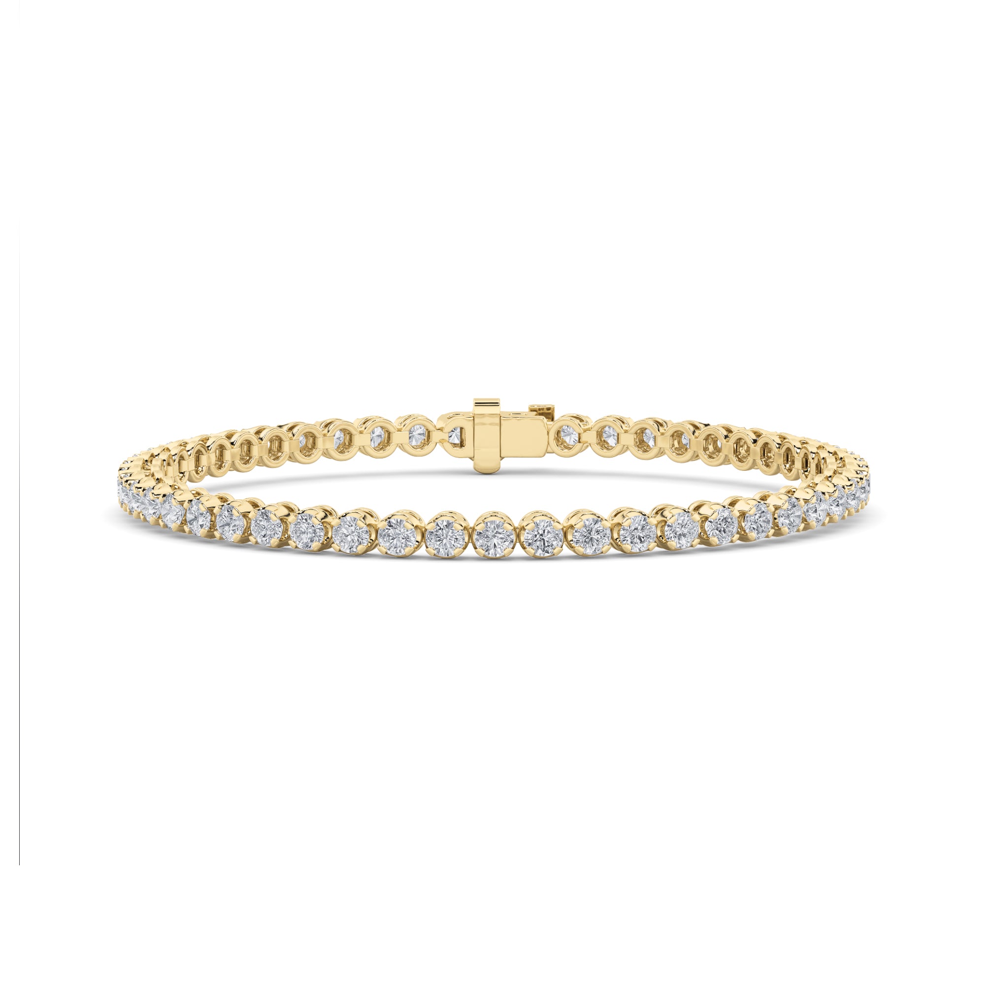 6Cttw Round Shaped Lab Grown Diamond (F/VS)  Bracelet in 14K Gold