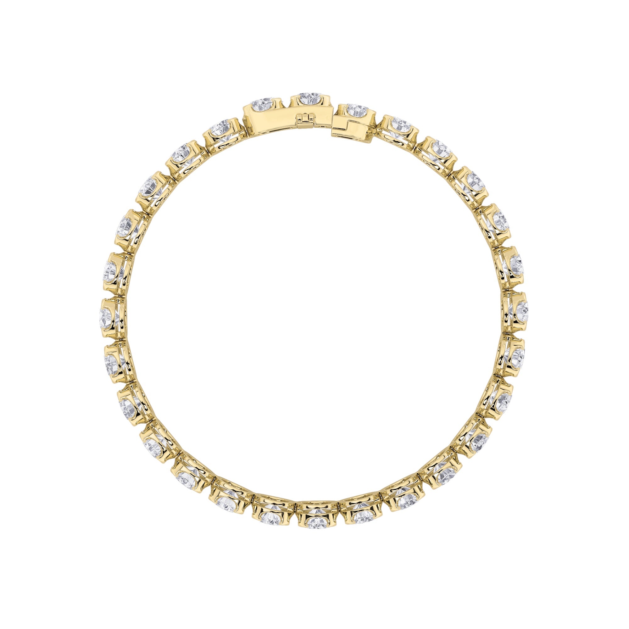 6Cttw Round Shaped Lab Grown Diamond (F/VS)  Bracelet in 14K Gold