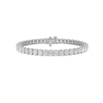 12.5Cttw Oval Shaped Lab Grown Diamond (F/VS) East West Line Bracelet in 14K Gold
