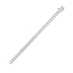 12.5Cttw Oval Shaped Lab Grown Diamond (F/VS) East West Line Bracelet in 14K Gold