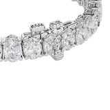 18.5Cttw Oval Shaped Lab Grown Diamond (F/VS) East West Line Bracelet in 14K Gold
