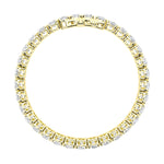 18.5Cttw Oval Shaped Lab Grown Diamond (F/VS) East West Line Bracelet in 14K Gold