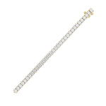 18.5Cttw Oval Shaped Lab Grown Diamond (F/VS) East West Line Bracelet in 14K Gold