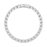 24Cttw Oval Shaped Lab Grown Diamond (F/VS) East West Line Bracelet in 14K Gold