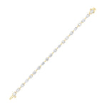 6Cttw Oval Shaped Lab Grown Diamond East & West Bracelet in 14K Gold (F/VS)