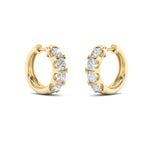 3Cttw Round Shaped Lab Grown Diamond (F/VS)  Earrings in 14K Gold