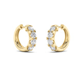 3Cttw Round Shaped Lab Grown Diamond (F/VS)  Earrings in 14K Gold