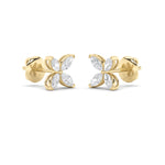 1.5Cttw Marquise Shaped Lab Grown Diamond (F/VS) Flower Earrings in 14K Gold