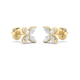1.5Cttw Marquise Shaped Lab Grown Diamond (F/VS) Flower Earrings in 14K Gold