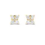 1.5Cttw Marquise Shaped Lab Grown Diamond (F/VS) Flower Earrings in 14K Gold