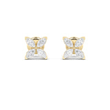 1.5Cttw Marquise Shaped Lab Grown Diamond (F/VS) Flower Earrings in 14K Gold