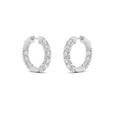 3Cttw Round Shaped Lab Grown Diamond (F/VS) Inside out Hoop Earrings in 14K Gold