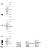 1Cttw Princess Shaped Lab Grown Diamond (F/VS) Classic Basket Set Stud Earrings in 14K Gold