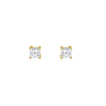 1.25Cttw Princess Shaped Lab Grown Diamond (F/VS)  Earrings in 14K Gold