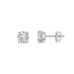 5Cttw Round Shaped Lab Grown Diamond (F/VS) Hidden Halo Stud Earrings in 14K Gold
