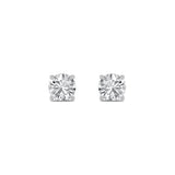 5Cttw Round Shaped Lab Grown Diamond (F/VS) Hidden Halo Stud Earrings in 14K Gold