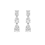 5Cttw Pear Shaped Lab Grown Diamond (F/VS) Dangle Earrings in 14K Gold