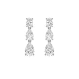 5Cttw Pear Shaped Lab Grown Diamond (F/VS) Dangle Earrings in 14K Gold
