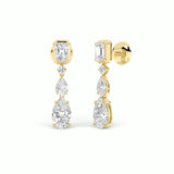 5.5Cttw Radiant Shaped Lab Grown Diamond (F/VS) Dangle Earrings in 14K Gold