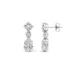 5Cttw Pear Shaped Lab Grown Diamond (F/VS) Dangle Earrings in 14K Gold