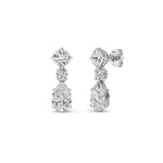 5Cttw Pear Shaped Lab Grown Diamond (F/VS) Dangle Earrings in 14K Gold