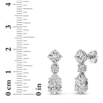 5Cttw Pear Shaped Lab Grown Diamond (F/VS) Dangle Earrings in 14K Gold