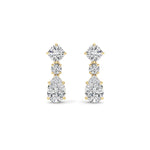 5Cttw Pear Shaped Lab Grown Diamond (F/VS) Dangle Earrings in 14K Gold
