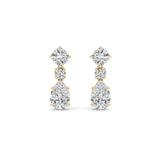 5Cttw Pear Shaped Lab Grown Diamond (F/VS) Dangle Earrings in 14K Gold