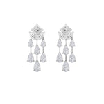 7Cttw Princess Shaped Lab Grown Diamond (F/VS) Dangle Earrings in 14K Gold