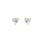 2Cttw Heart Shaped Lab Grown Diamond (F/VS) Heart Shaped Earrings in 14K Gold