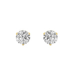 4Cttw Round Shaped Lab Grown Diamond (F/VS) Stud Earrings in 14K Gold