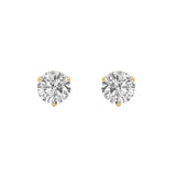 4Cttw Round Shaped Lab Grown Diamond (F/VS) Stud Earrings in 14K Gold