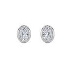 2Cttw Oval Shaped Lab Grown Diamond (F/VS) Stud Earrings in 14K Gold