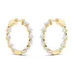 4Cttw Pear Shaped Lab Grown Diamond (F/VS)  Earrings in 14K Gold