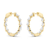 4Cttw Pear Shaped Lab Grown Diamond (F/VS)  Earrings in 14K Gold