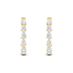 4Cttw Pear Shaped Lab Grown Diamond (F/VS)  Earrings in 14K Gold