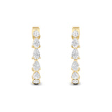 4Cttw Pear Shaped Lab Grown Diamond (F/VS)  Earrings in 14K Gold