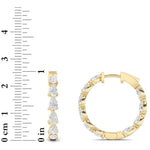 4Cttw Pear Shaped Lab Grown Diamond (F/VS)  Earrings in 14K Gold
