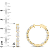 4Cttw Pear Shaped Lab Grown Diamond (F/VS)  Earrings in 14K Gold