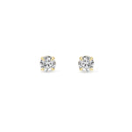 0.5Cttw Round Shaped Lab Grown Diamond 4 Prong Stud Earrings in 14K Gold (F/VS)