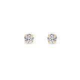 0.5Cttw Round Shaped Lab Grown Diamond 4 Prong Stud Earrings in 14K Gold (F/VS)