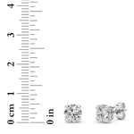 2Cttw Round Shaped Lab Grown Diamond 4 Prong Stud Earrings in 14K Gold (F/VS)