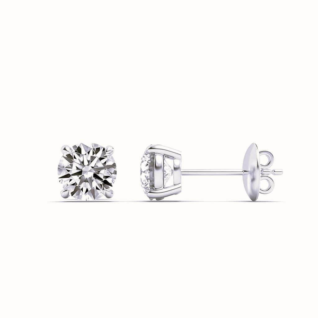 0.25Cttw Round Shaped Lab Grown Diamond (F/VS) Stud Earrings in 14K Gold