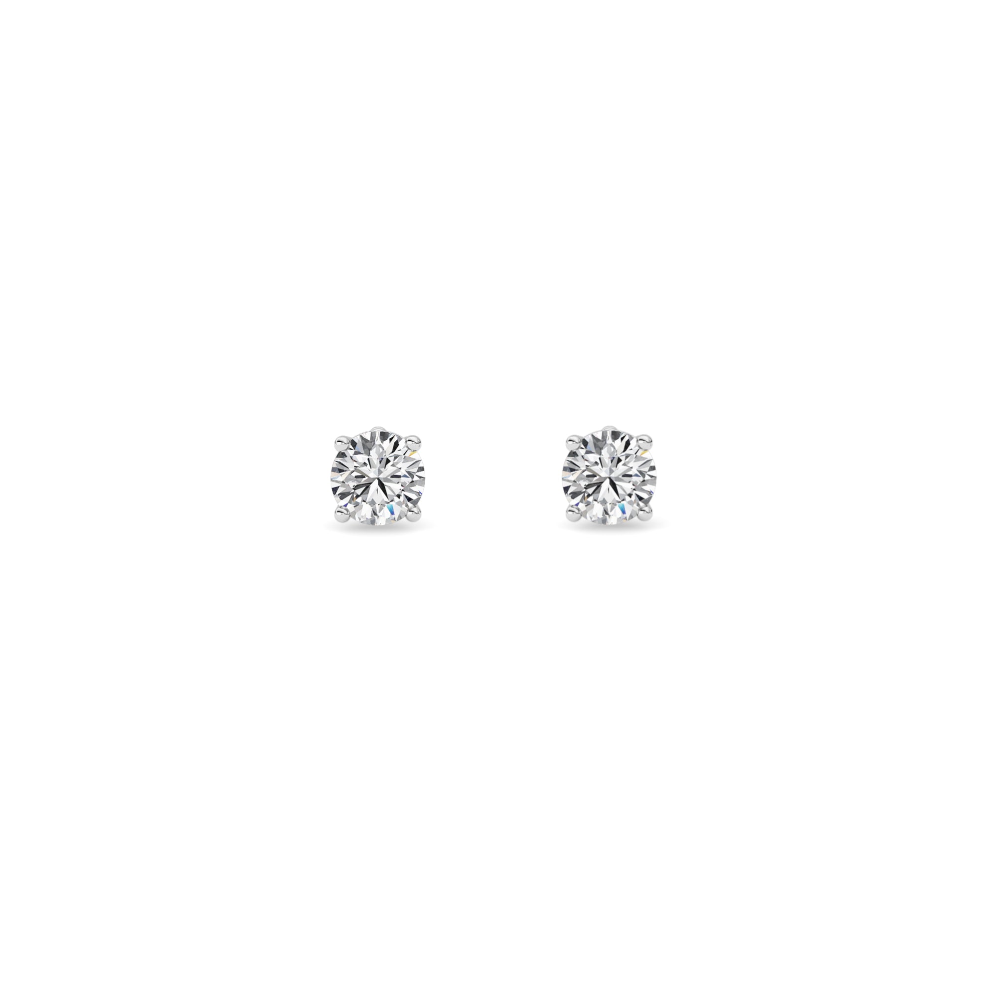 0.5Cttw Round Shaped Lab Grown Diamond (F/VS) Stud Earrings in 14K Gold