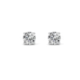 1Cttw Round Shaped Lab Grown Diamond (F/VS) Stud Earrings in 14K Gold