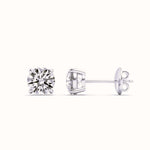 3Cttw Round Shaped Lab Grown Diamond (F/VS) Stud Earrings in 14K Gold